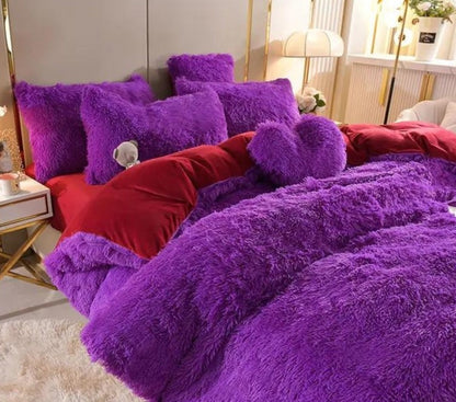 Soft Velvet Bedding Duvet Cover Set
