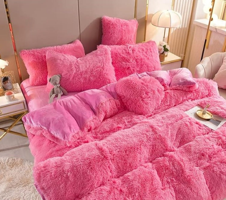 Soft Velvet Bedding Duvet Cover Set