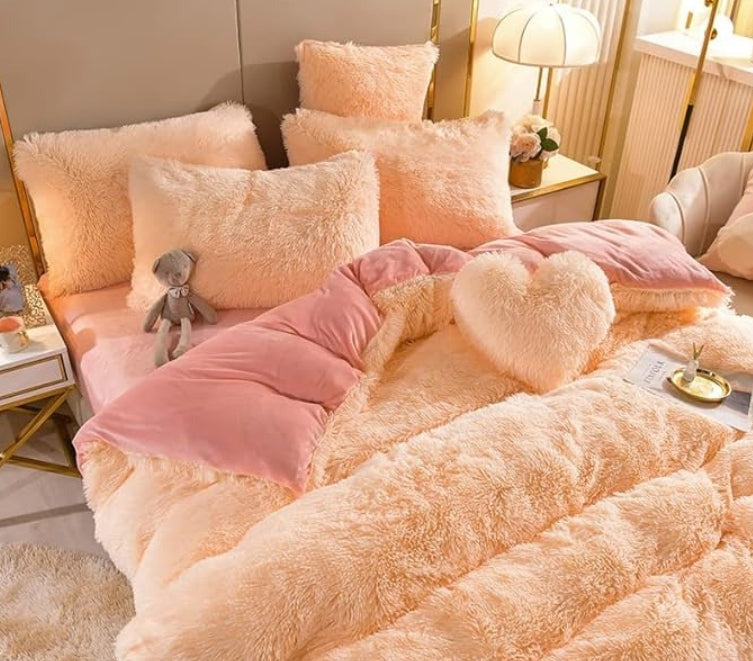 Soft Velvet Bedding Duvet Cover Set