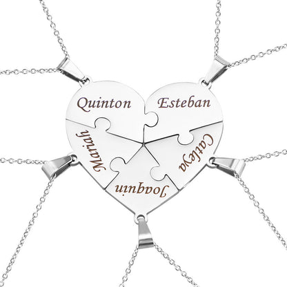 Customizable Heart Shaped Family Tree Necklace