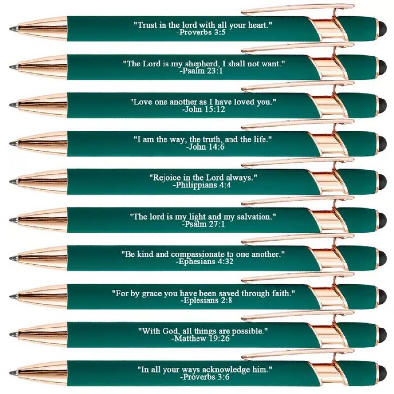 Fesara | Inspirational Christian Ballpoint Pens - 10 Pack