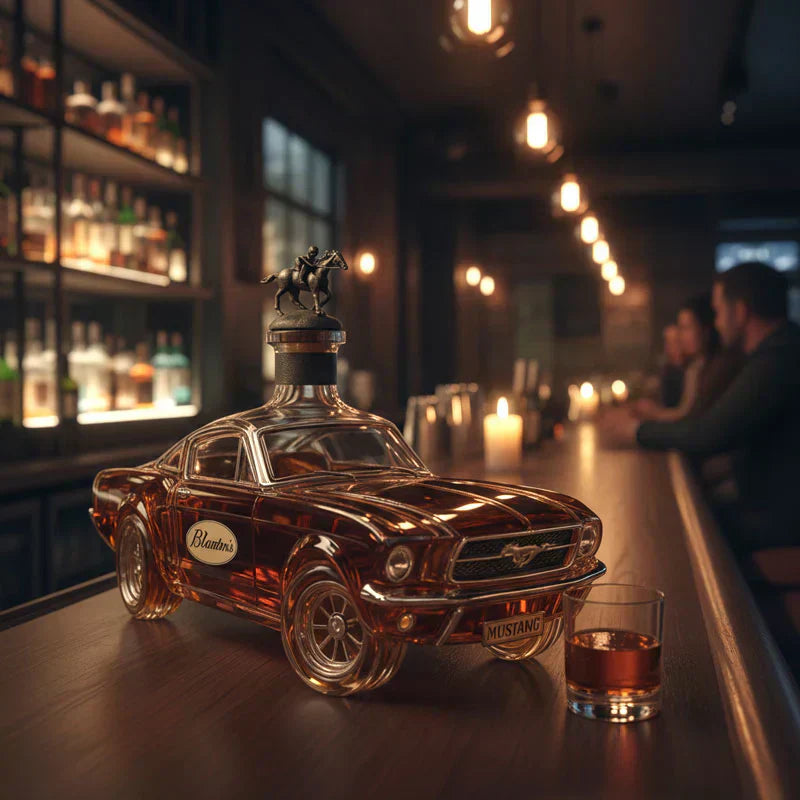 Unique Bronco Engraved Whiskey Decanter