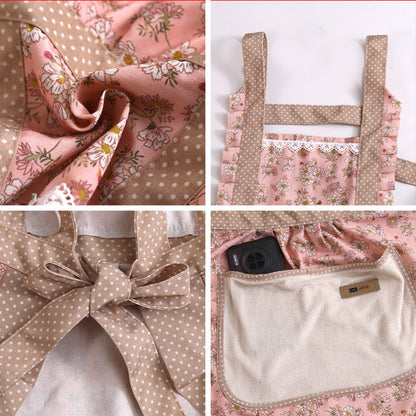 Classic Kitchen Apron Beautiful Floral Pattern