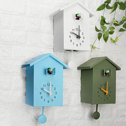 Simple Cuckoo Wall Clock - Classic Silent Hourly Chime