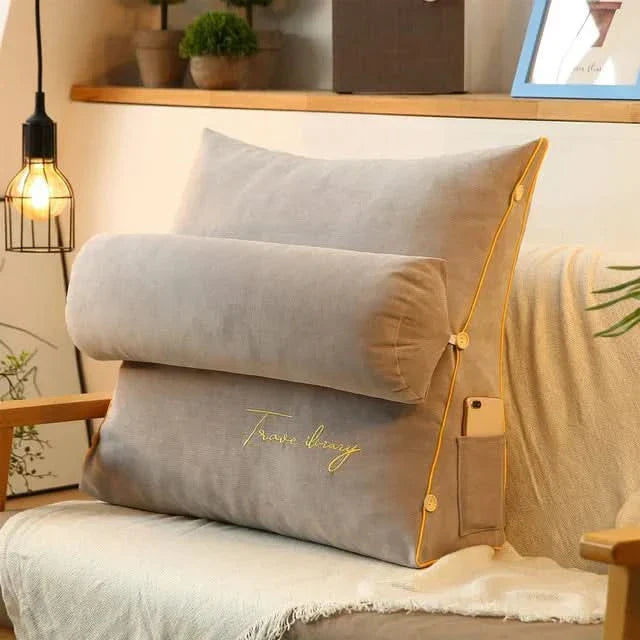 Contour Back Support Pillow with Built in Neck Rest