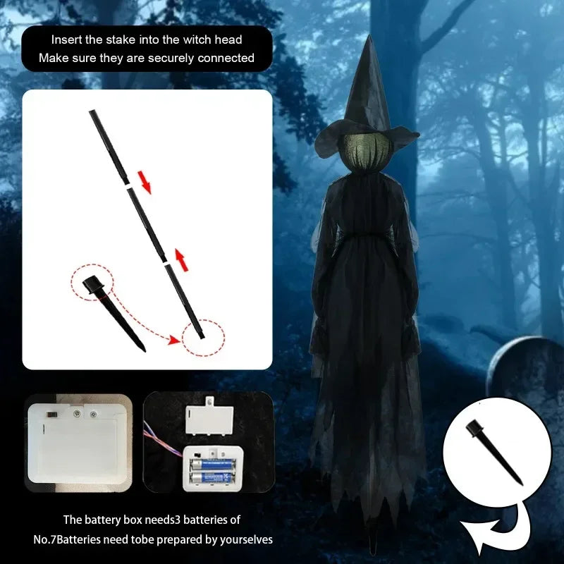 Spooky LED Witch Halloween Decoration