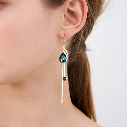 Colorful Bird Drop Earrings