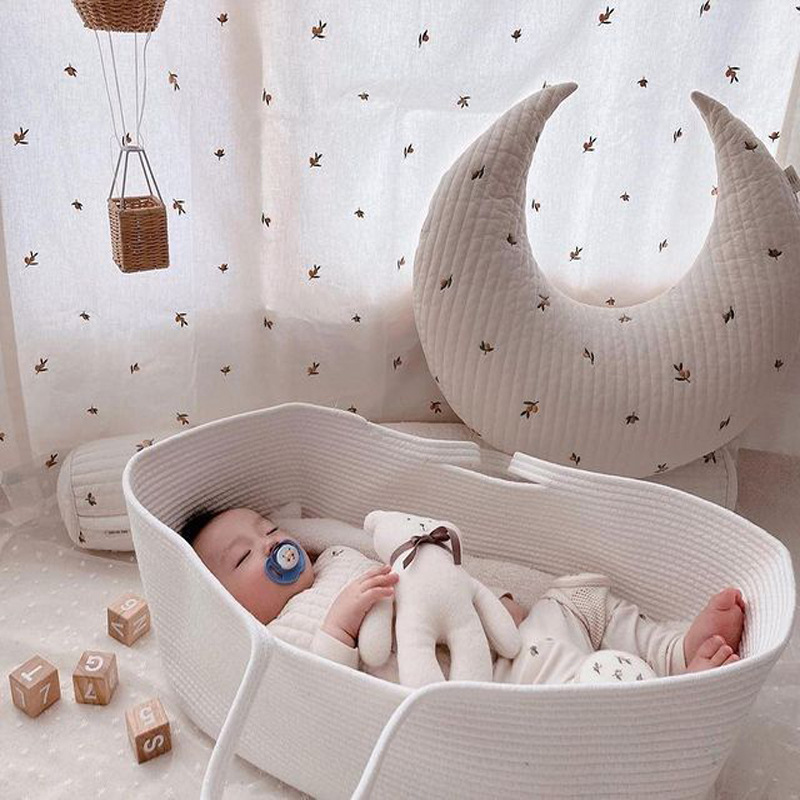 Cozy Newborn Baby Basket with Handles