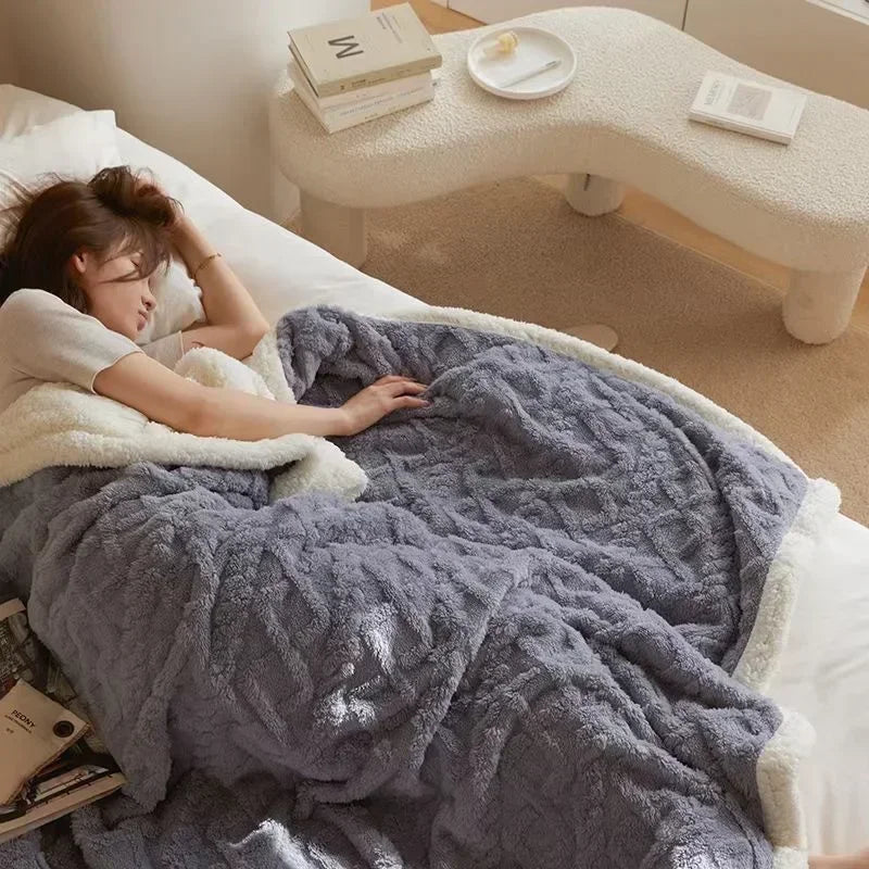 Plush Soft Woolen Winter Throw Blanket