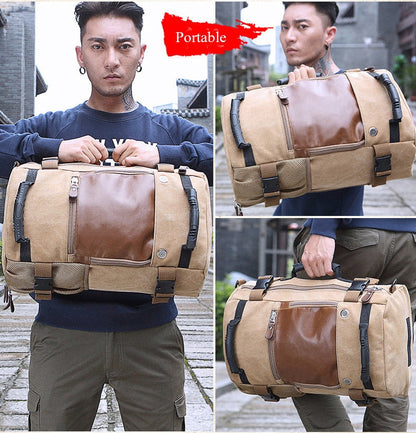 Practical Men's Canvas Travel Rucksack Bag