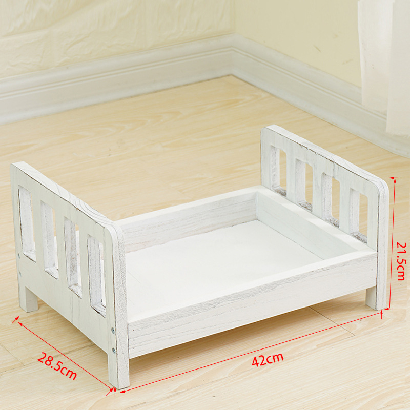 Rustic Wood Baby Photo Prop Bed