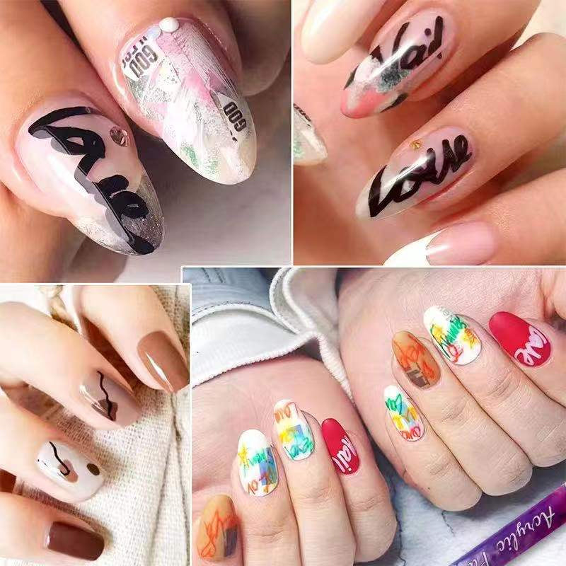 Fesara | Slim 12 Shade Curved Nail Art Pen