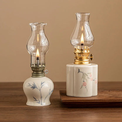 Warm Glow Kerosene Oil Lamp