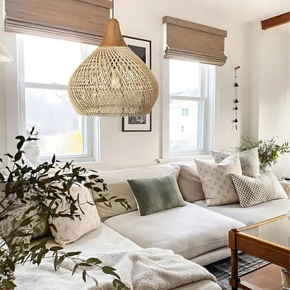 Handcrafted Woven Rattan Table Lamp