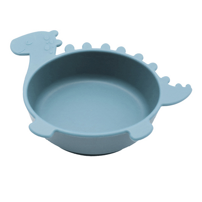Soft Silicone Baby Bowl with Dinosaur Design