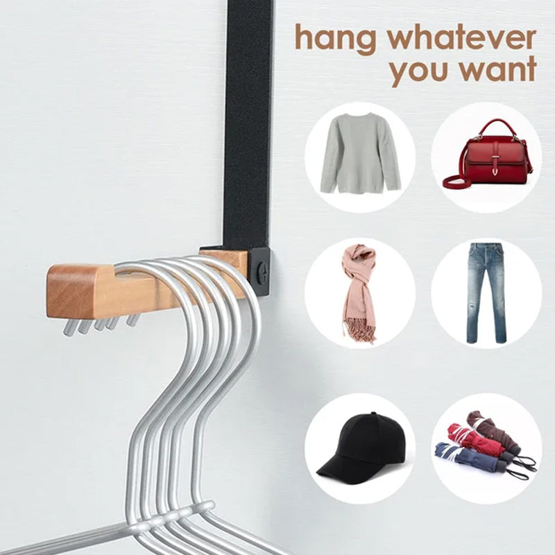 Space Saving Wooden Door Storage Hooks
