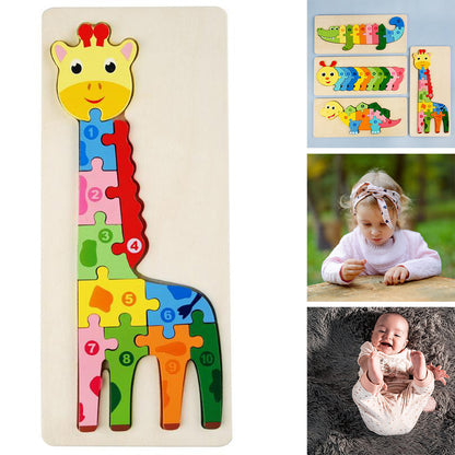 Fun Learning Wooden Toddler Puzzle Toy - Fesara