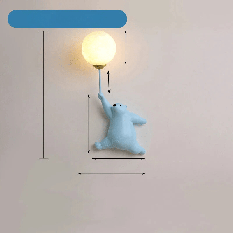Colorful Kids Night Lamp with 3D Moon Shape