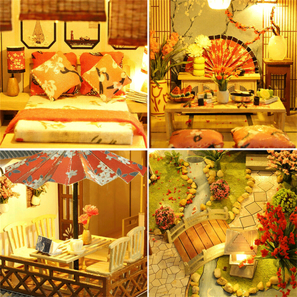 Big Detailed Wooden Doll House with Lights