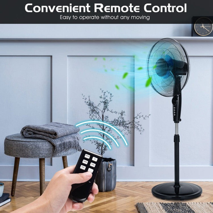 Quiet 16-Inch Oscillating Floor Fan