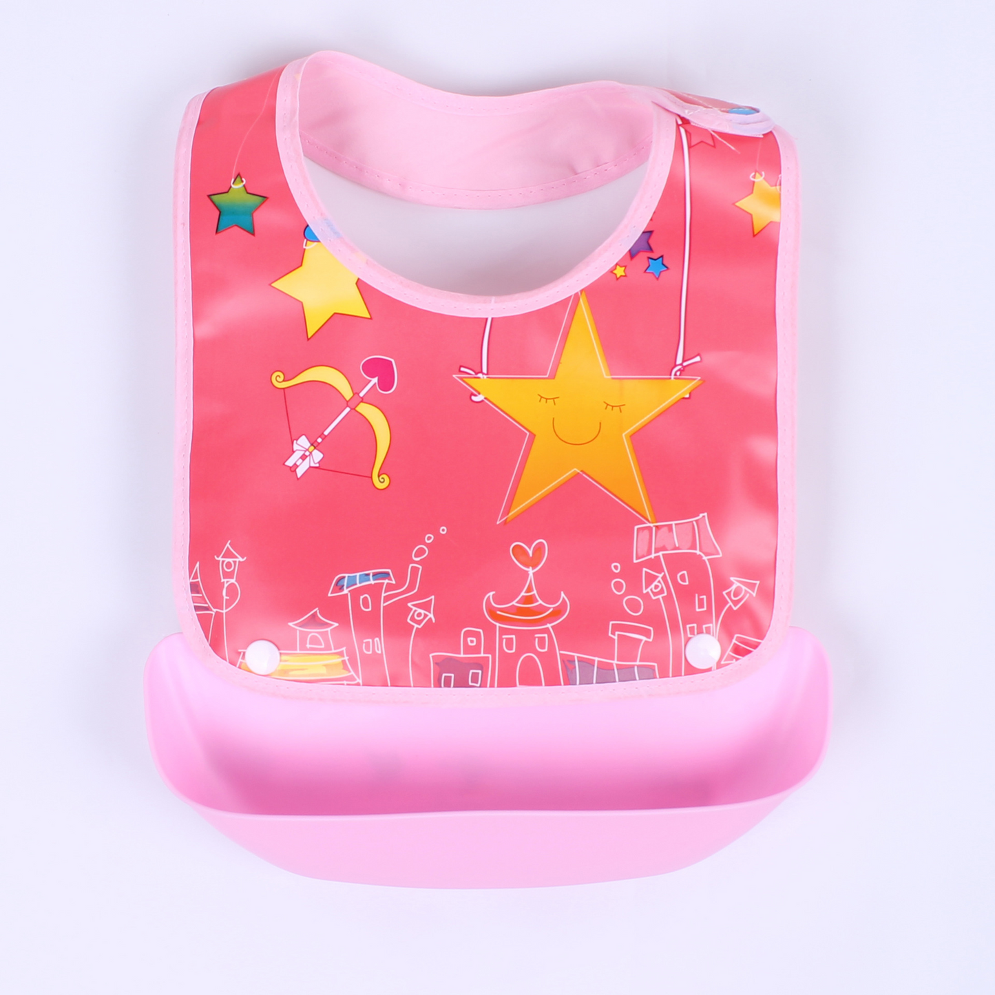 Soft Baby Bib with Crumb Tray - Easy Clean Waterproof Design