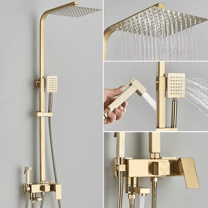 Premium Rain Shower Head Set with Adjustable Faucet