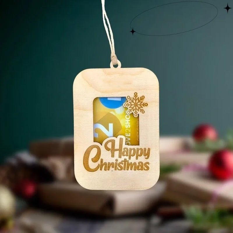 Wooden Holiday Money Clip Ornament