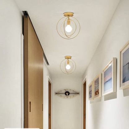 Luxury Circular Gold Ceiling Light Fixture
