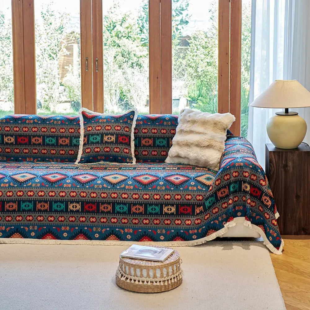 Colorful Chic Sofa Throw Waterproof Reversible Patterned Design