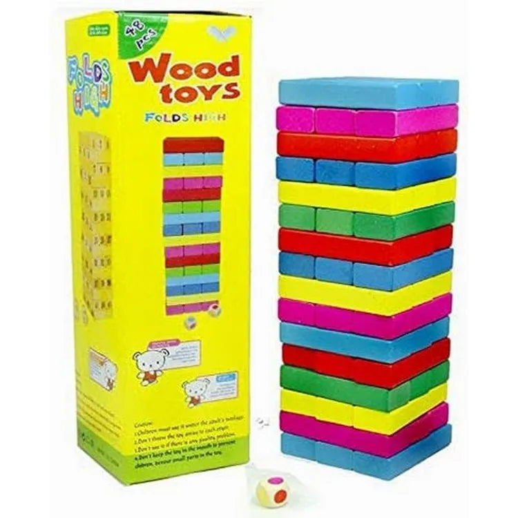 Colorful Wooden Blocks Stacking Game