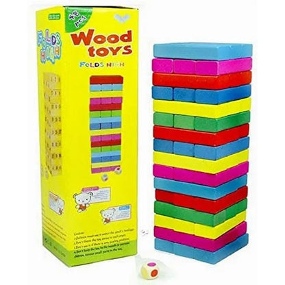 Colorful Wooden Blocks Stacking Game