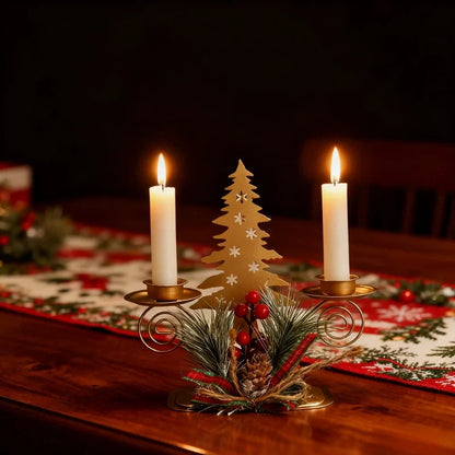Winter Glow Metal Candle Holder