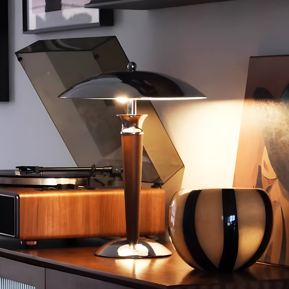 Vintage Nautical Mushroom Desk Lamp with Dimmer