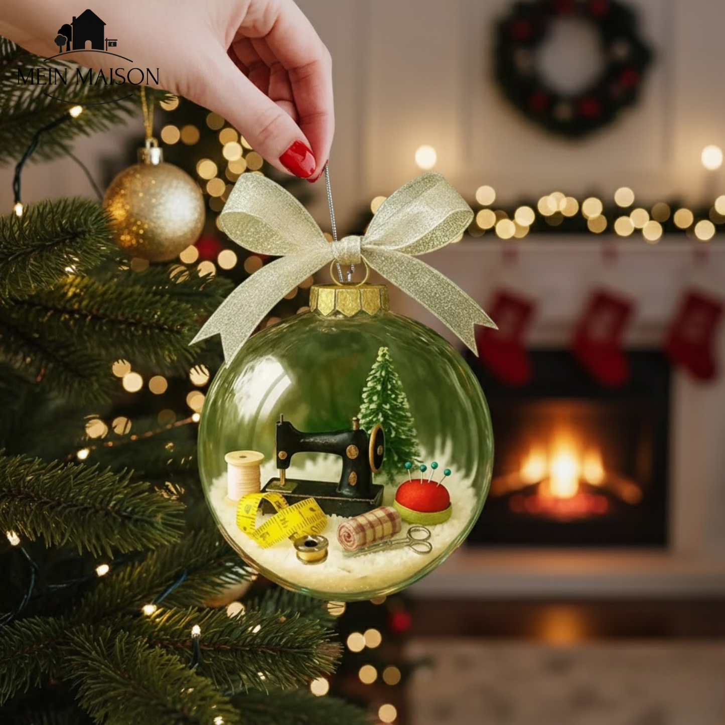 Festive Christmas Tree Sewing Ornament