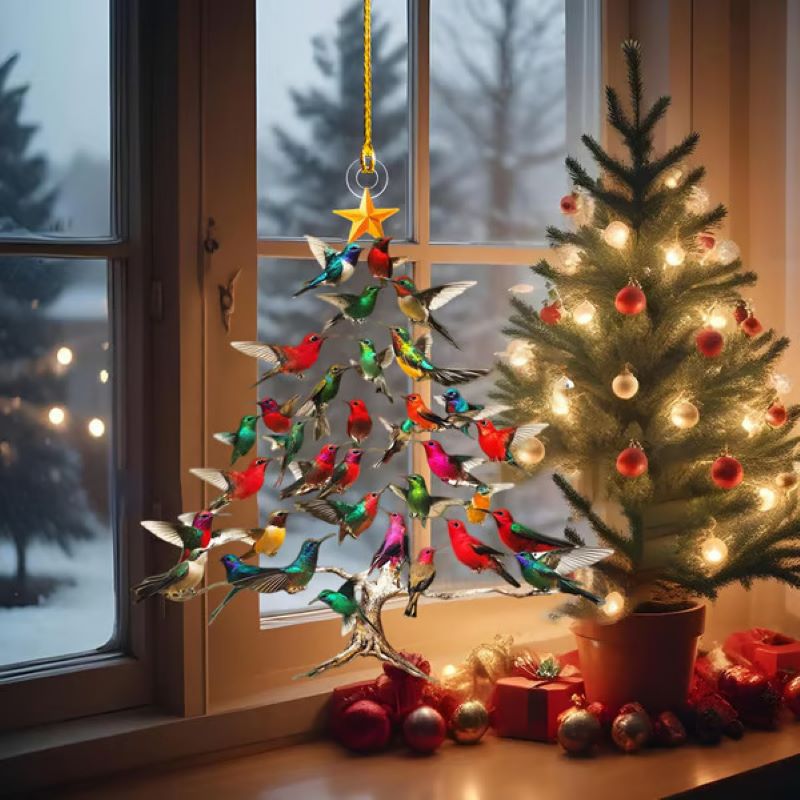 Colorful Bird Christmas Tree Ornament
