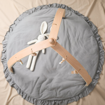 Wooden Baby Play Gym with Hanging Toy Set