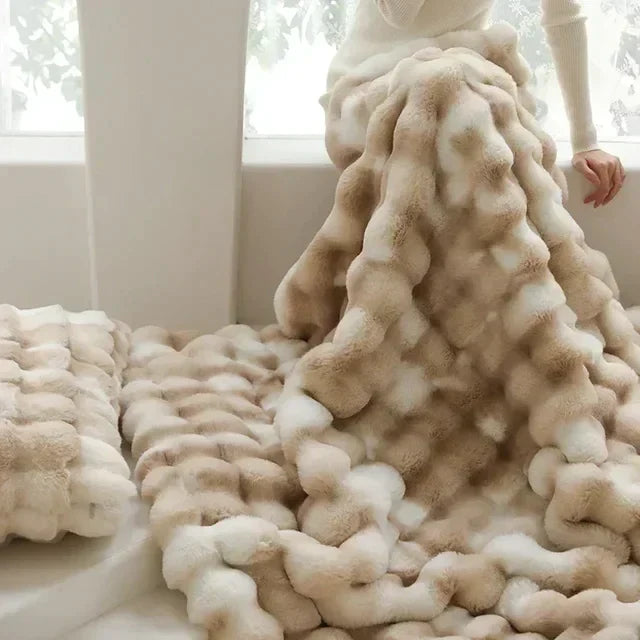 Soft Faux Fur Wearable Blanket Wrap
