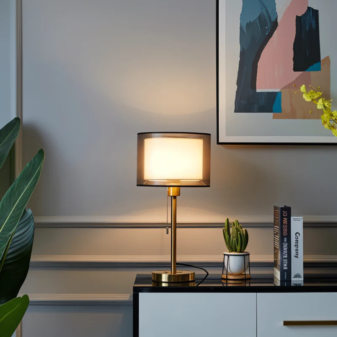 Classic Double Shade Table Lamp for Bedroom