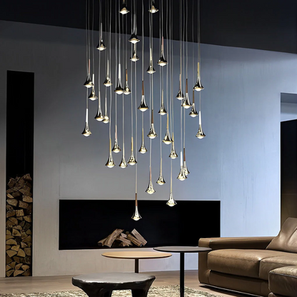 Modern Metal Drop Pendant Light Fixture