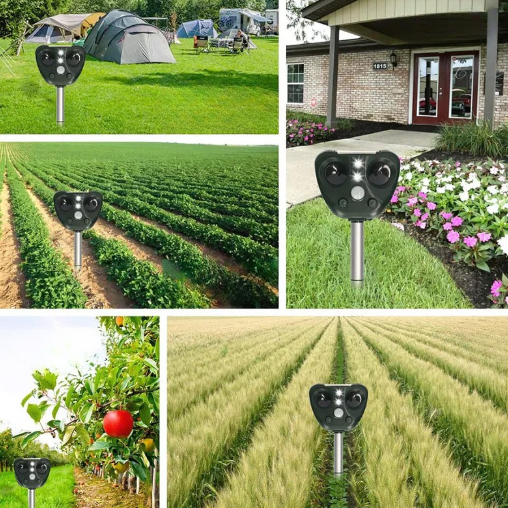 Effective Solar Powered Bird Repellent Outdoor Yard Device