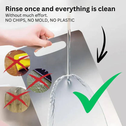 Sanitary Stainless Steel Cutting Board for Clean Kitchen