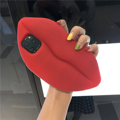 Fun Red Lips Silicone iPhone Phone Case - Fesara