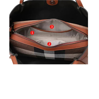 Stylish Ladies Big Patch Leather Cross Body Bag