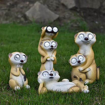 Colorful Solar Meerkat Garden Lights