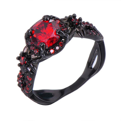 Classic Black Gemstone Engagement Ring