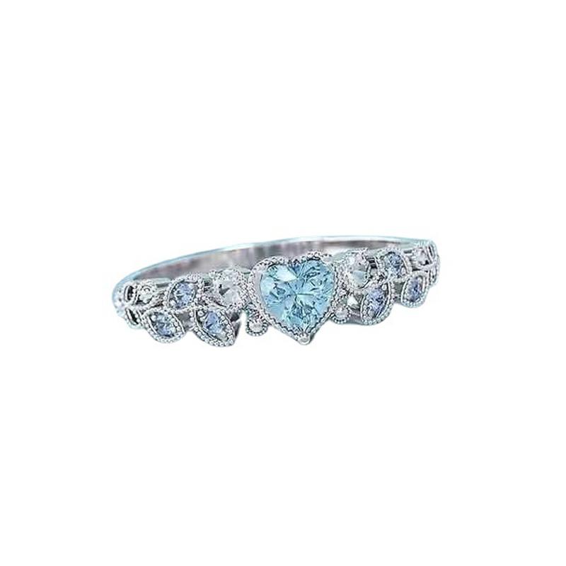 Trendy Heart Shaped Diamond Engagement Ring