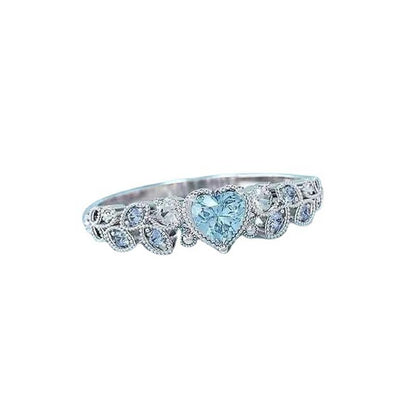 Trendy Heart Shaped Diamond Engagement Ring