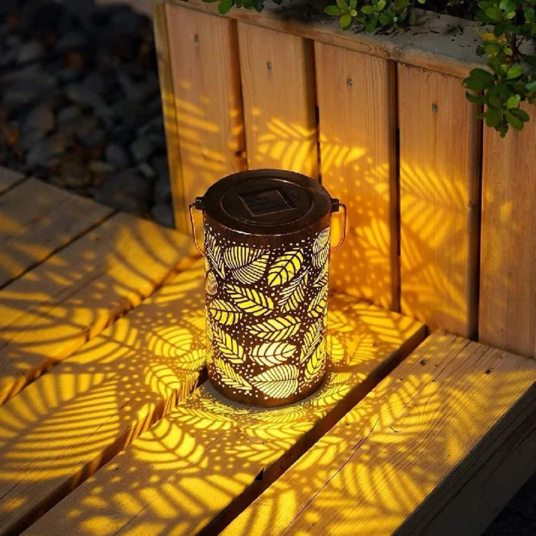 Garden Solar Powered Leaf Design Lamp