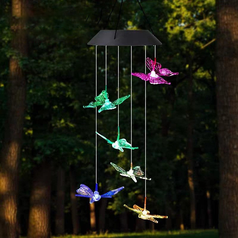 Solar Powered Glass Pendant Light