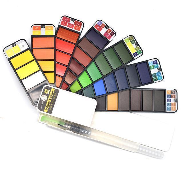 Compact Travel Watercolor Painting Sets